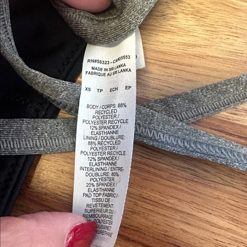Nike Sports bra Black Orange and Gray Womens XSmall